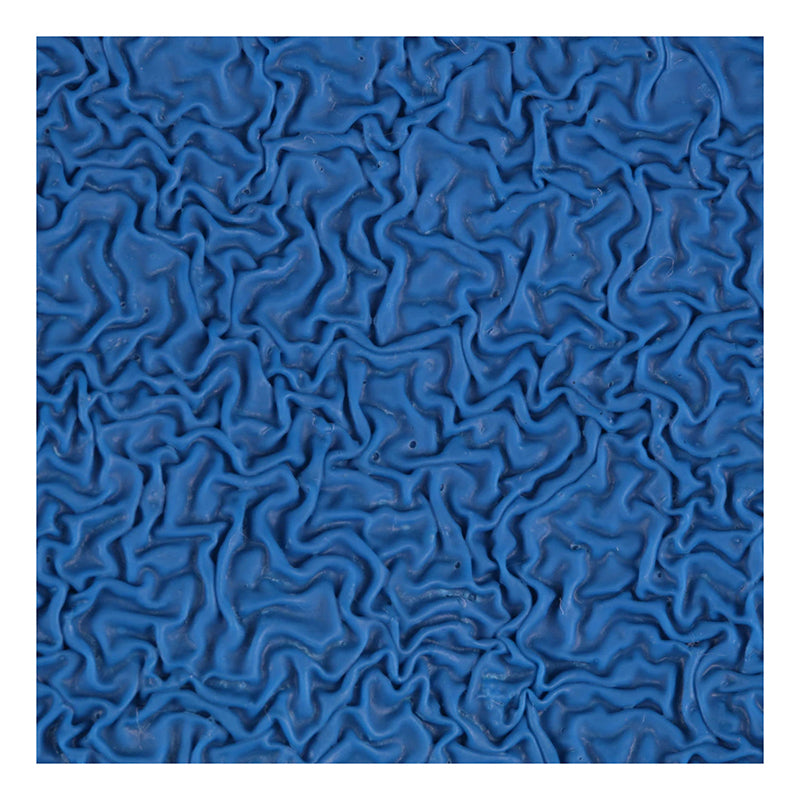 A close-up view of a textured blue surface with wavy, crumpled patterns resembling the durable finish of MCR Memphis Flex Tuff Glove 9680 from MCR Safety.