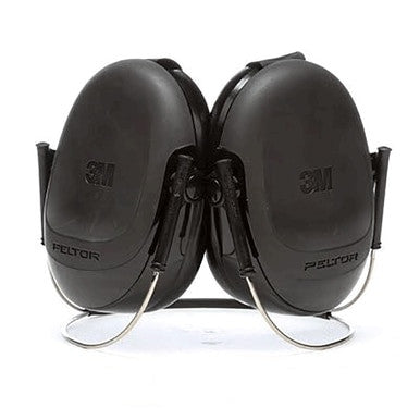 The 3M Welding Earmuffs H505B by PK Safety Supply, essential for hearing protection, are displayed folded with visible metal wire supports. They are ideal for pairing with a 3M Peltor welding helmet.