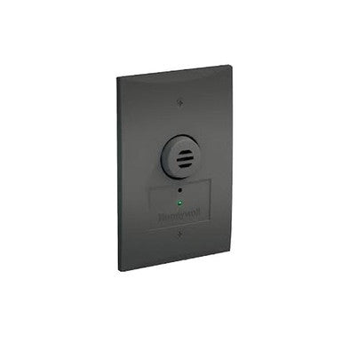 A Vulcain wall-mounted intercom panel, the Honeywell Analytics E3Point Methane (CH4) Remote Sensor E3SRMM model, features a central speaker grille and a small green light below the logo, known for advanced gas detection technology.