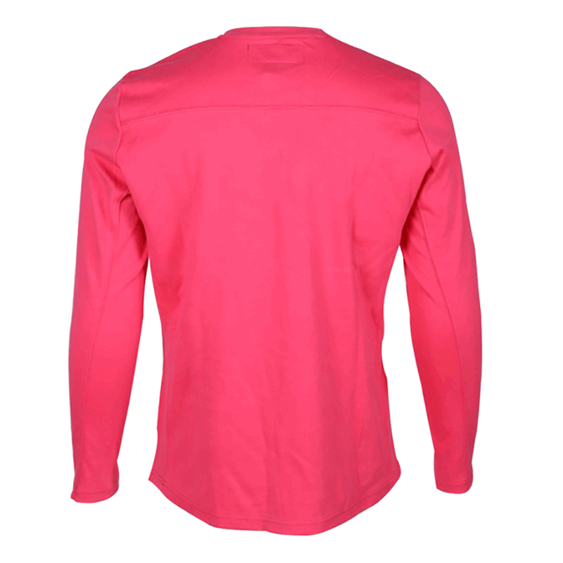 A plain flame-resistant ForgeFR Ladies Crew Neck Tee LFRCNT-001 in red, showcased against a white background. This shirt by ForgeFR boasts a simple, classic design with a round neckline and an Arc Rating ATPV of 11 cal/cm², combining both style and safety.