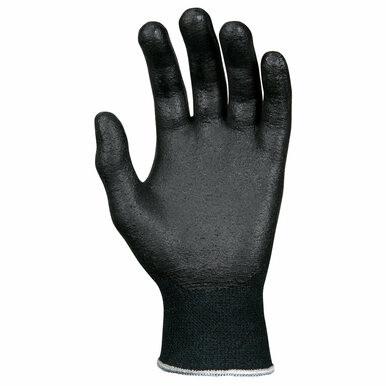 An MCR Safety Memphis Black Kevlar Cut Protection Glove 9178NF is shown upright with its textured palm facing forward, fingers slightly spread, and the wrist opening visible below.