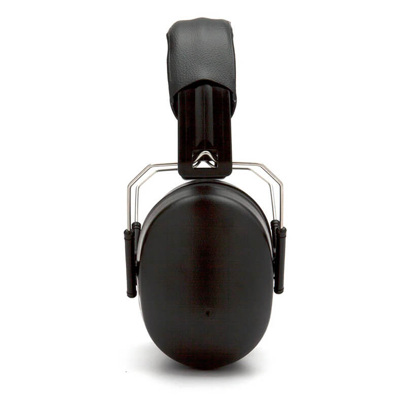 The Pyramex Safety PM3010 Ear Muff is a black over-ear hearing protection device with a padded headband and metal support arms, shown from the front against a white background.