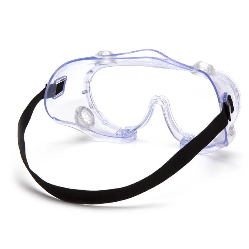 The Pyramex Safety G205 Series Chemical Splash Goggles include clear lenses with anti-fog properties and a black adjustable strap, ensuring clear vision during intense tasks. These goggles are specifically designed for chemical splash protection and feature scratch-resistant lenses for increased durability and safety in demanding environments.