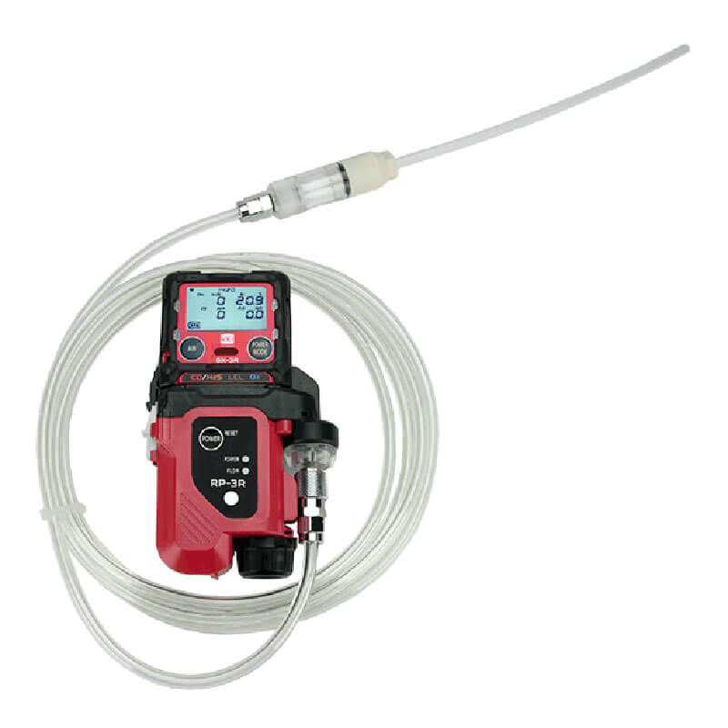 The RKI Instruments RP-3R Sample Drawing Pump for GX-3R is a compact digital device with a display, ideal as a multi-gas detector pump for confined space entry gas monitor applications.