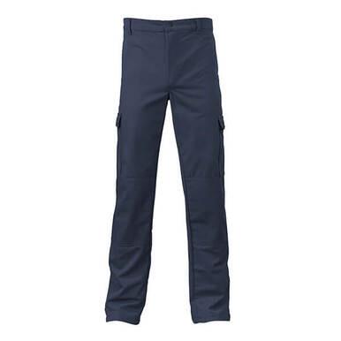The Saf-Tech FR 9oz UltraSoft Cargo Pant in navy, displayed against a white background, offers an ideal combination of stylish design and flame-resistant functionality, making them perfect for dependable workwear.