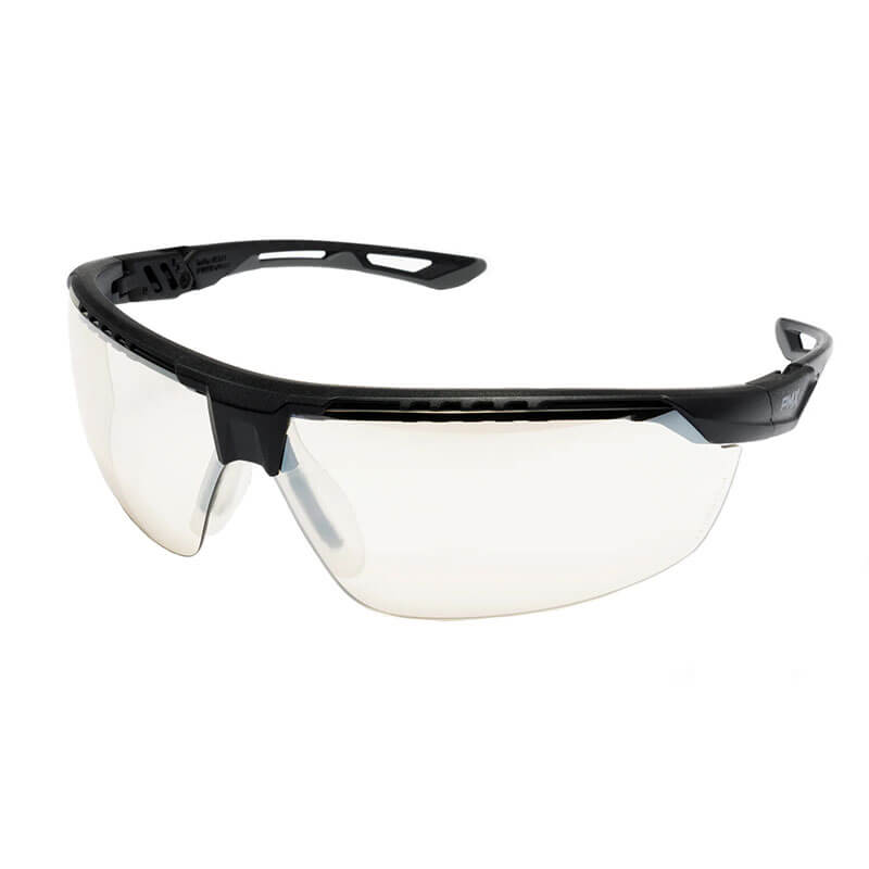 Pyramex Safety's TruFlex Half Frame Safety Glasses feature clear lenses with a wraparound design, adjustable nose pads for a custom fit, vented arms for comfort, and anti-fog technology for clear vision in any condition.