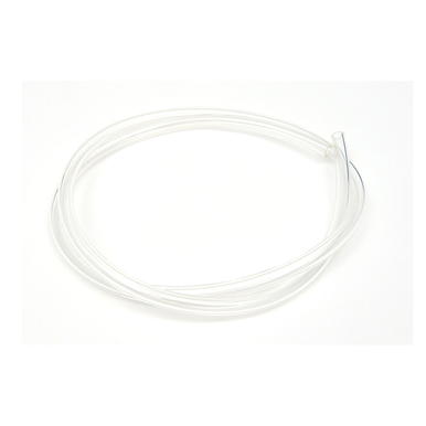 The RKI Instruments Tubing 06-1248RK is a coiled, transparent polyurethane tube with both ends visible on a plain white background, perfect as a gas detector accessory for various gas detection applications from RKI Instruments.
