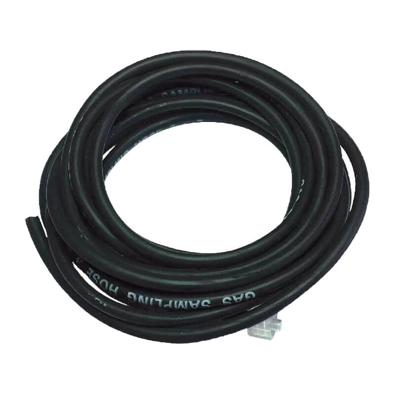 The WatchGas Last-O-More Tubing 3x5mm SST-3X5 (sold by meter) is a black coiled low-adsorption hose with a small connector, ideal for gas sampling with the WatchGas Last-O-More.
