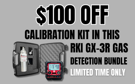 RKI GX-3R Gas Detection Bundle Promotion - Save $100 Off on the Calibration Kit