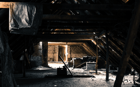 Old dimly lit attic