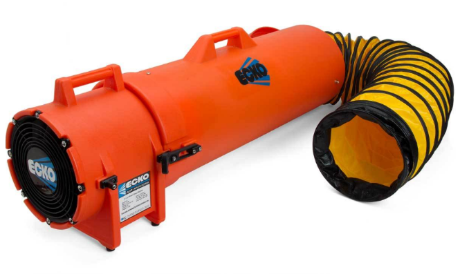 8 inch ECKO K2025 Blower and Ducting Combo with white background