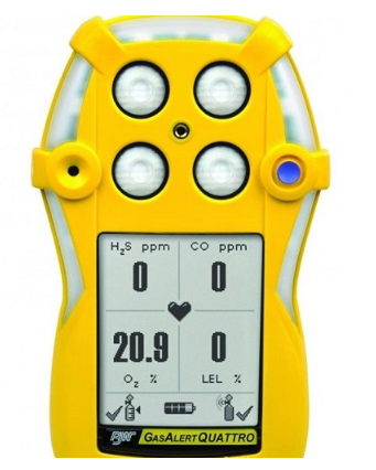 BW Quattro 4-Gas Monitor with white background