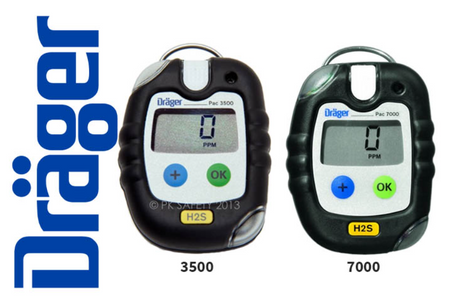 Two Drager gas monitors with white background and logo.