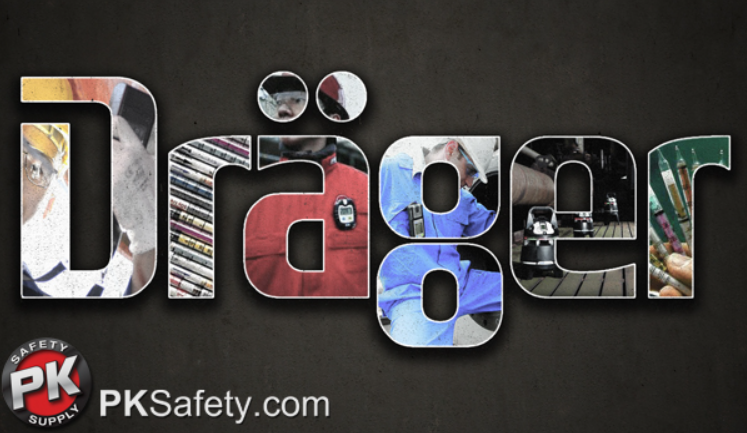 Drager logo with different scenes in each letter.