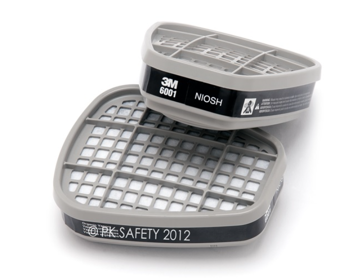 3M Organic Vapor Cartridge 6001 (Pair) on white background