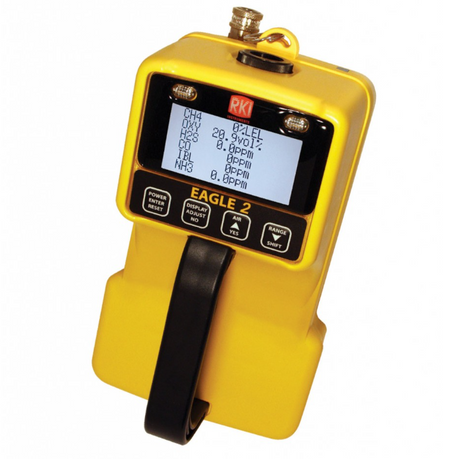 Yellow Eagle 2 gas monitor on white background