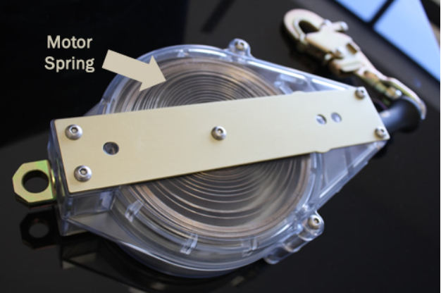 Clear SRL that shows an arrow pointing at Motor Spring