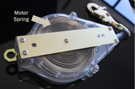 Clear SRL that shows an arrow pointing at Motor Spring
