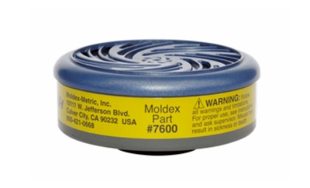 Moldex respirator cartridge on white background.