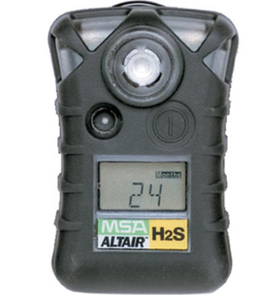 A black MSA Altair H2S Gas monitor on white background