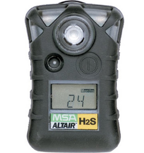 A black MSA Altair H2S Gas monitor on white background