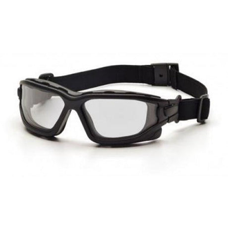 Close up of I-Force safety glasses with white background.