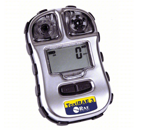 The ToxiRAE 3 gas monitor on a white background.