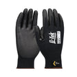 A pair of PIP G-Tek KEV gloves with black Kevlar, foam nitrile grip, and white "G-Tek" and "PIP" labels, plus a yellow Kevlar logo near the wrist. These cut-resistant gloves offer durable safety for various tasks.