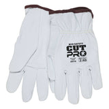A dozen pairs of MCR Premium Grain Goatskin Driver Gloves 3601K by MCR Safety, featuring durable goatskin construction for protection and comfort.