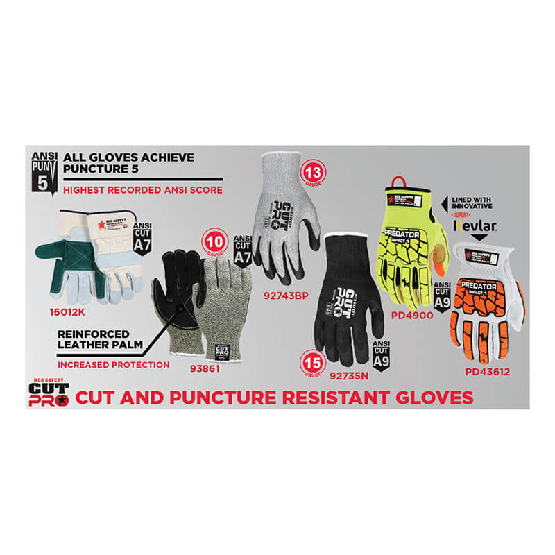 MCR Predator Impact 1 MAXGrid Hi-Vis CutPro Gloves PD4900 – PK Safety
