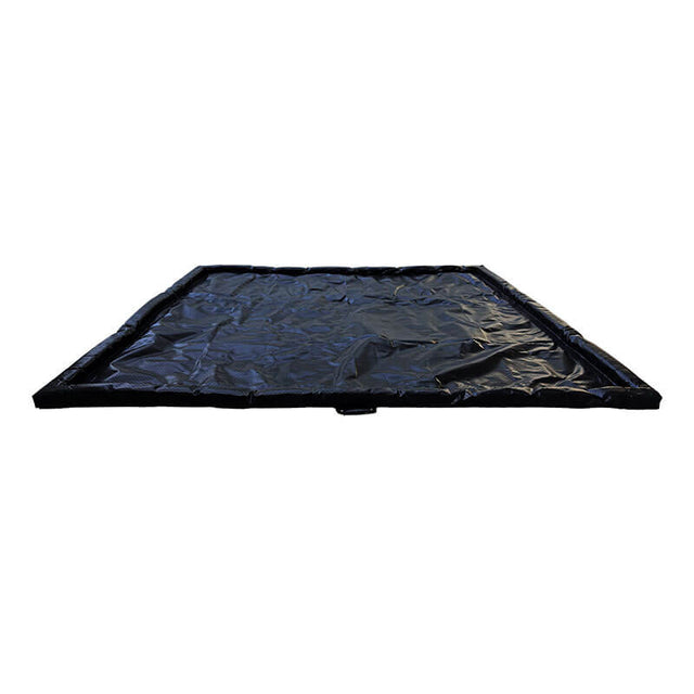 The UltraTech Foam Wall Model Containment Berm - Light-Duty by UltraTech is a large, rectangular black berm with raised foam edges and a flexible, slightly wrinkled surface, designed for portable spill containment. Shown on a white background.