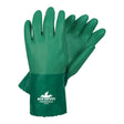 A pair of green MCR Safety Neomax Neoprene Gloves 6912 with the brand logo and text “MCR SAFETY NEOMAX 6912L” in white on the wrist, shown against a white background. Comes in a pack of 12 pairs.