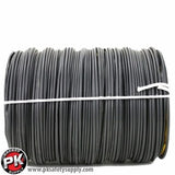 A large spool of black cable coiled tightly, secured with a white tie, rests beside Euramco ECKO-FLEX 8 in. x 15 ft. Flexible Ducting. The logo "PK Safety Supply" is visible in the bottom left corner.