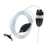 The BW Technologies by Honeywell Manual Aspirator Pump for GasAlert MicroClip (MC-AS01) includes a coiled transparent hose, black manual pump, and nozzle—ideal as a gas detector accessory.