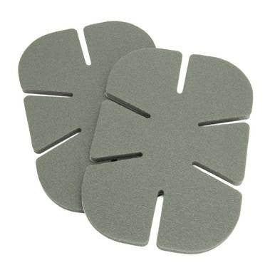 Working Concepts Soft Knees Disposable Knee Pads 1012 by Working Concepts are gray, square, strapless pads with rounded corners and four deep slits radiating from the center—perfect disposable protection for your knees.