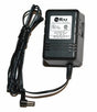 A RAE Systems AC Adapter / Battery Charger 500-0036-100 in black, featuring a coiled cable and wall plug, includes a label with technical specifications on the front and an efficient built-in charging circuit for reliable performance.