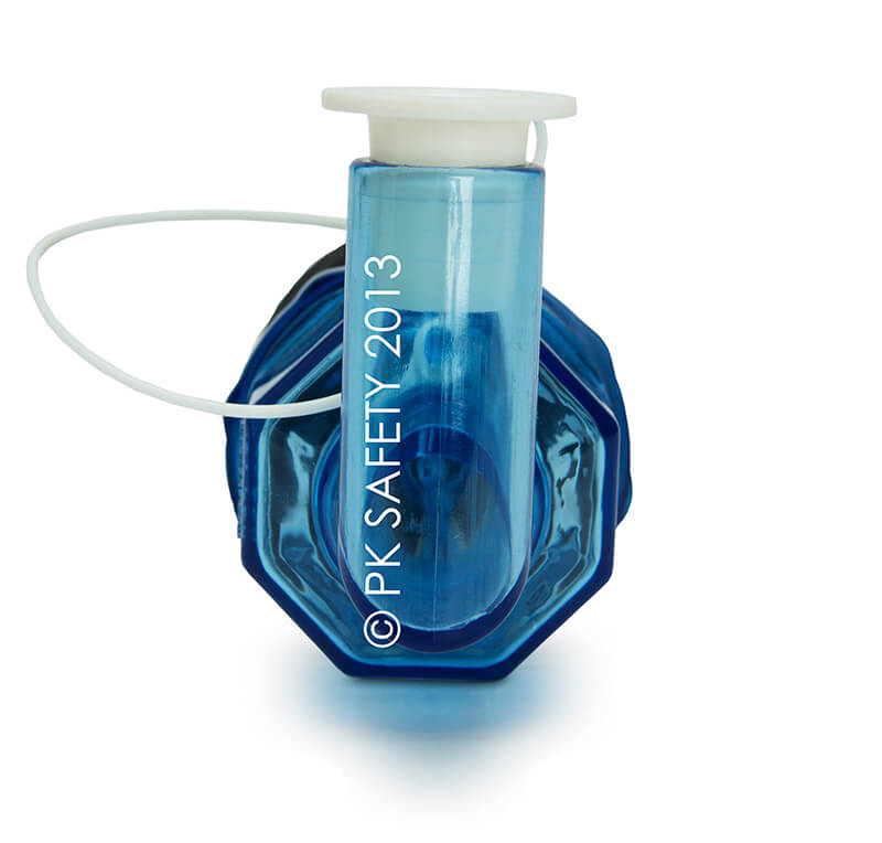 An Allegro Bitrex Respirator Fit Test Kit 2041 sits upright on a white background with "© PK SAFETY 2013" on the side. Produced by Allegro, it's commonly used for OSHA-compliant respirator fit testing.
