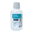 A 16oz bottle of Aero Healthcare AEROWASH Eyewash AW16OZUS includes a natural saline solution for eye flushing. Perfect for an Emergency Eyewash Station, the bottle features a sealed cap and a white label with blue and black text.