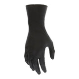 A single MCR Safety NitriShield Stealth Extra Glove 6062, from a 10-box set, is shown upright with fingers slightly curved against a plain white background.