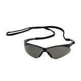 The PIP Bouton Anser Gray Safety Glasses, available in a 12-box set, feature gray wraparound lenses with an adjustable black neck strap and provide ultimate UVB light absorption for eye safety. They are perfect as safety glasses, offering reliable impact protection for your active lifestyle.