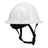The PIP Kilimanjaro Type II Safety Helmet w/Mips 280-HP642RM-CH in white features a black adjustable chin strap and is designed to meet ANSI standards, offering advanced protection from the trusted brand PIP. Shown on a plain white background.