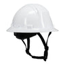 The PIP Kilimanjaro Type II Safety Helmet w/Mips 280-HP642RM-CH in white features a black adjustable chin strap and is designed to meet ANSI standards, offering advanced protection from the trusted brand PIP. Shown on a plain white background.