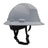 A gray PIP Kilimanjaro Type II Safety Helmet w/Mips (280-HP642RM-CH) by PIP, featuring a chin strap, is shown from the side on a white background.