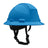 The PIP Kilimanjaro Type II Vented Helmet w/Mips 280-HP642RVM-CH, in sky blue, is an ANSI certified safety helmet with a chin strap from PIP, designed for head protection and shown on a white background.