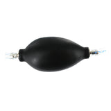 The BW Honeywell Manual Aspirator Pump (MC-AS01) by BW Technologies is a black rubber bulb pump with clear tubing connectors, designed as a GasAlert MicroClip accessory for siphoning or transferring liquids.