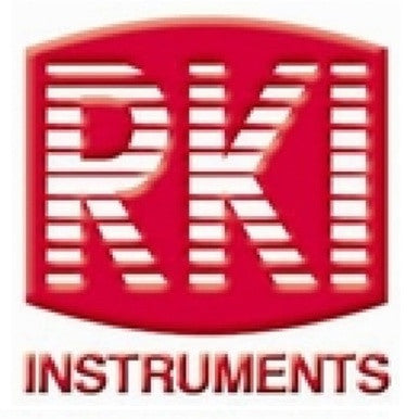 The image features the logo of RKI Instruments, with "RKI" prominently displayed in large white letters on a red shield-like background. Below, the word "INSTRUMENTS" appears in smaller white letters. This emblematic design is synonymous with their reliable products like the RKI Instruments 03 Series Alligator Clip 13-0121.