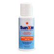 A white 2oz Coretex Sun X 50 SPF 50 sunscreen lotion bottle (61662) with a blue and orange label—broad spectrum, non-greasy, oxybenzone-free, paraben-free, water resistant; sold as 12 per case.