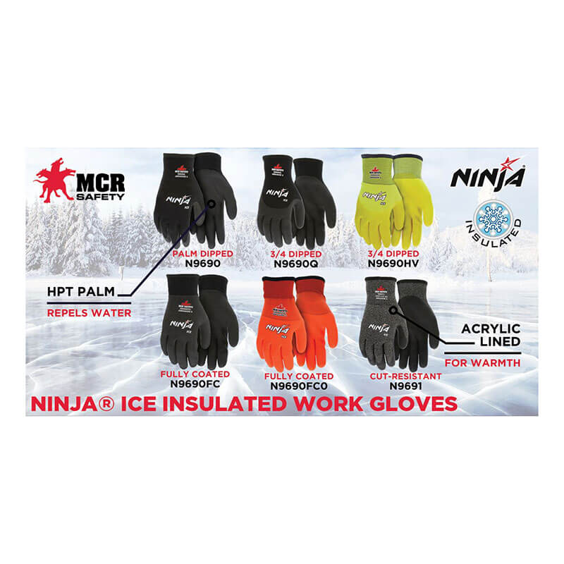 MCR Ninja Ice Insulated Work Gloves N9690Q 12 pairs – PK Safety