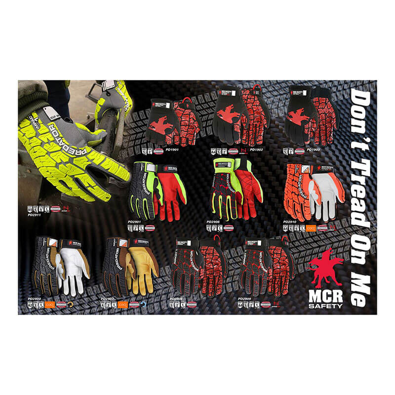 MCR Predator Leather Padded Multi-Task Gloves PD2903