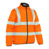 This PIP Bisley ANSI Type R Class 3 Women's Reversible Puffer Jacket combines safety and style with its hi-vis orange color and reflective silver stripes. Featuring a front zipper and stand-up collar, it proudly displays the PIP logo, ensuring both visibility and fashion in one ideal piece.